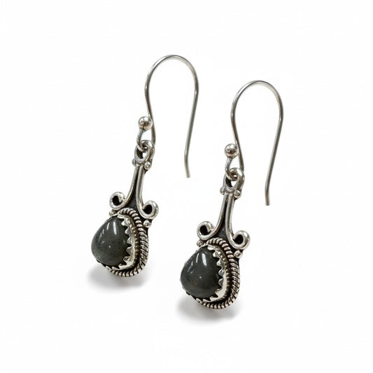 Labradorite Tibetan Silver Earrings