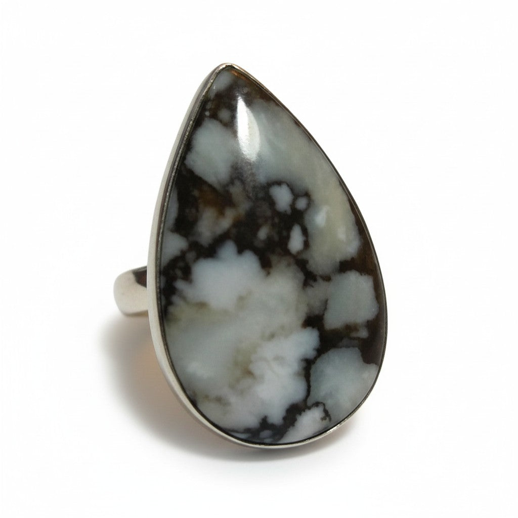 Wild Horse Jasper Ring SS Size ADJ