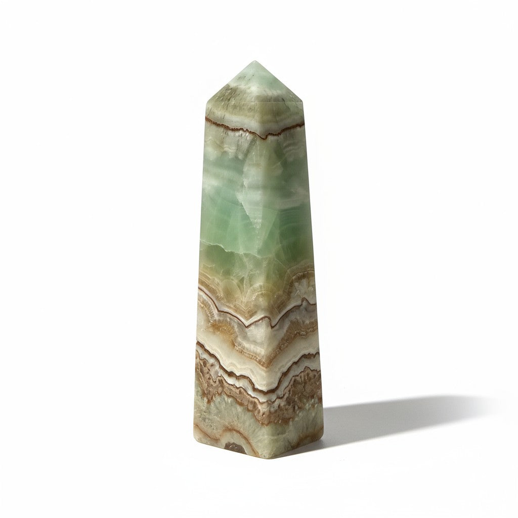 Caribbean Calcite Obelisk Tower 12cm