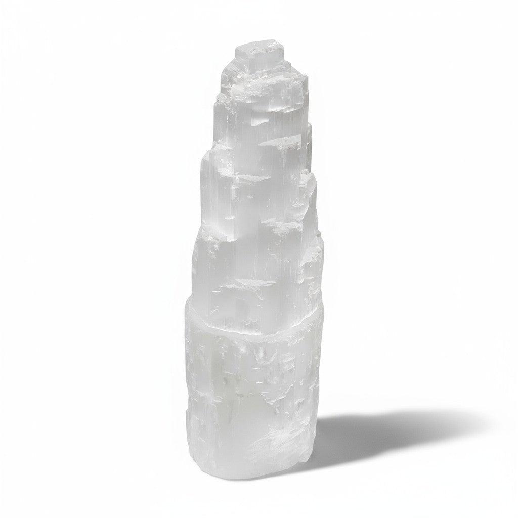Selenite Tower Lamp 30cm