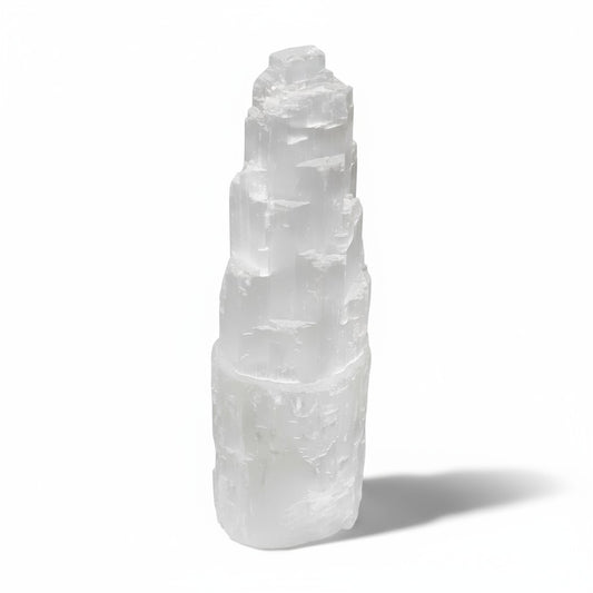 Selenite Tower Lamp 30cm