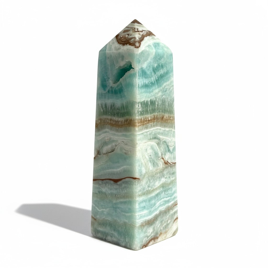 Caribbean Calcite Obelisk Tower 14cm