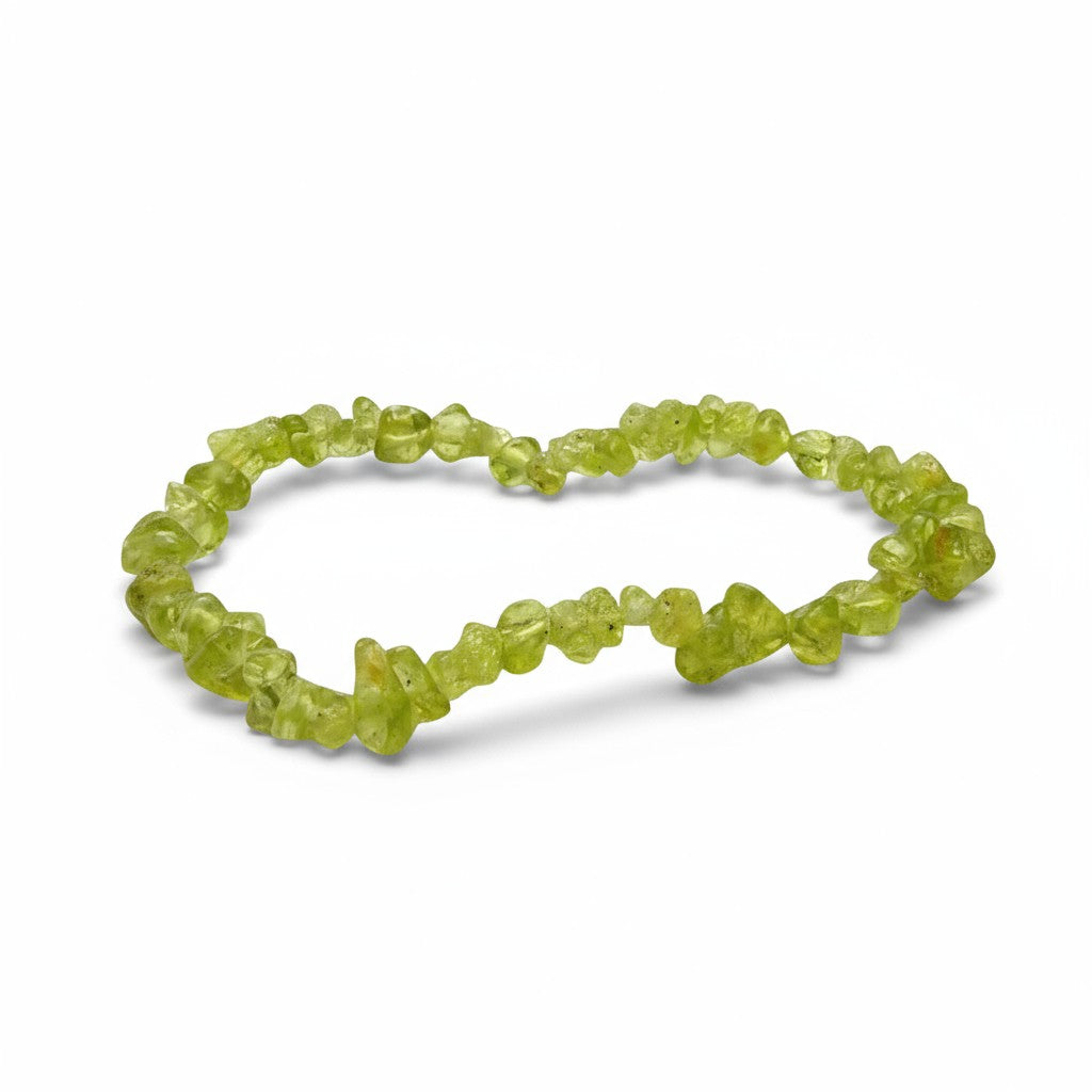 Peridot Crystal Chip Bracelets ~ Tenacity / Focus