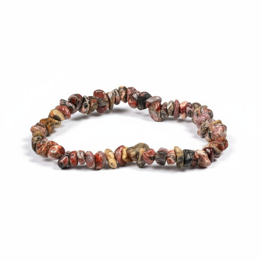 Leopardskin Jasper Chip Bracelet
