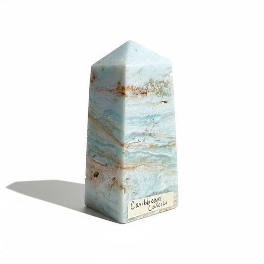 Caribbean Calcite Obelisk Tower 9.6cm