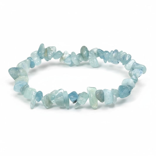 Aquamarine Crystal Chip Bracelet