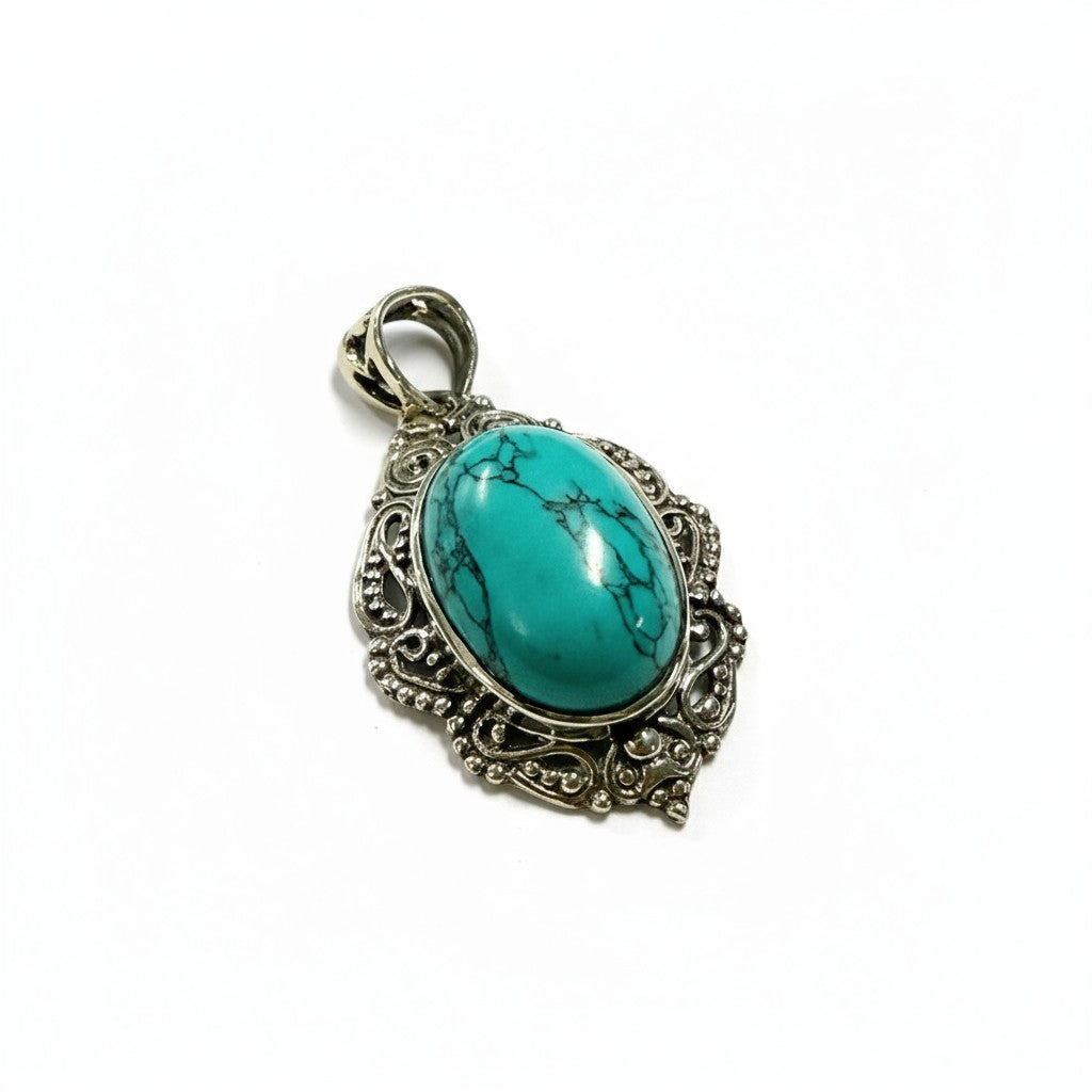 Turquoise Princess Silver Pendant