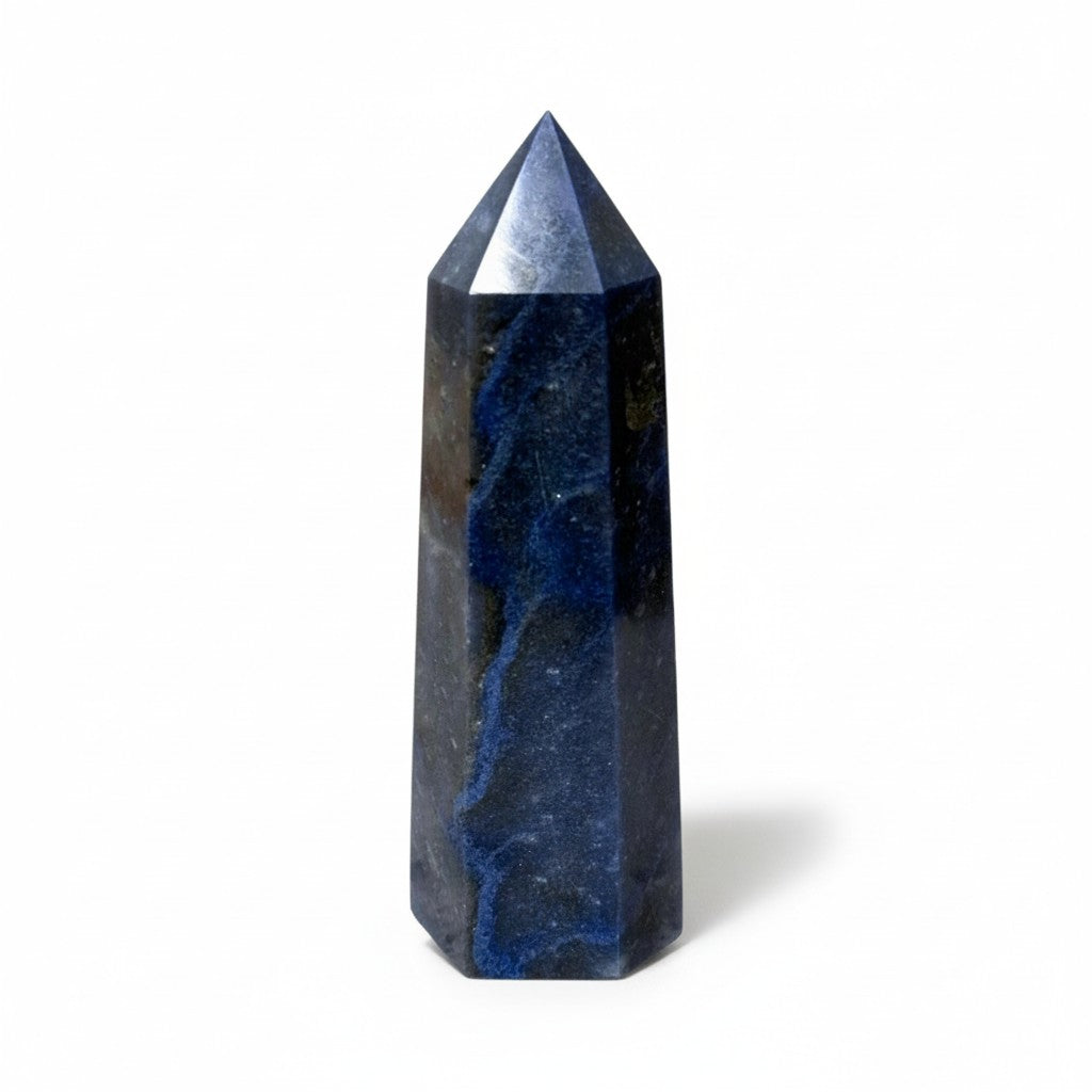 Blue Quartz/ Dumortierite Generator Crystal Point