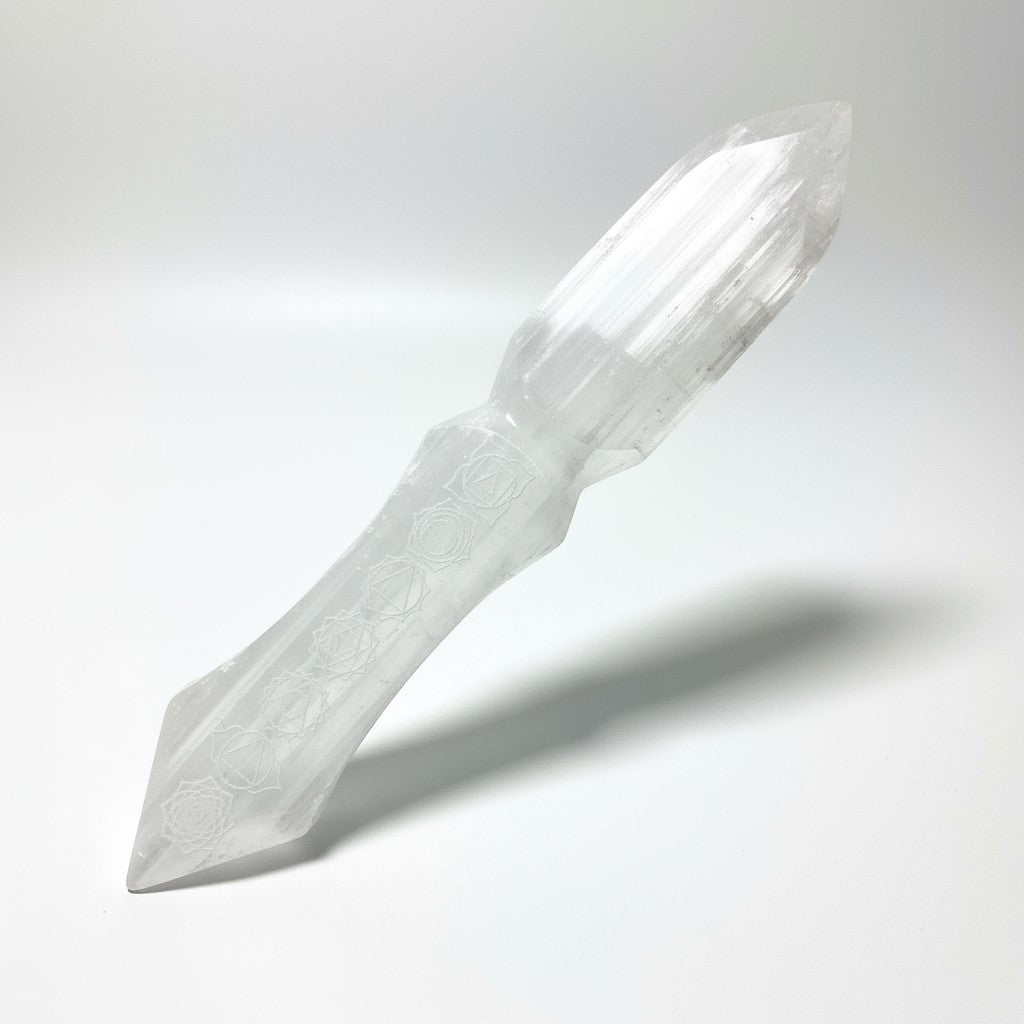 Selenite Chakra Cord Cutting Knife