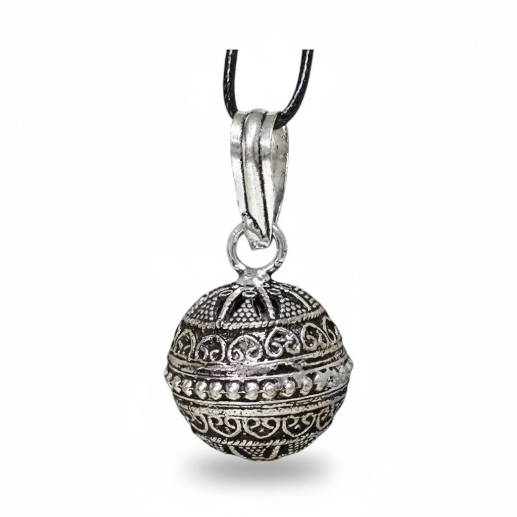 Meditation Bell Pendant in Silver
