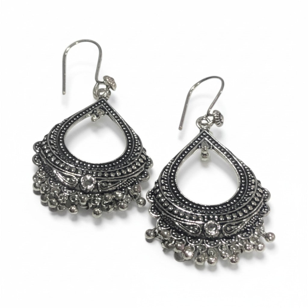 Gypsy Style Silver Earrings
