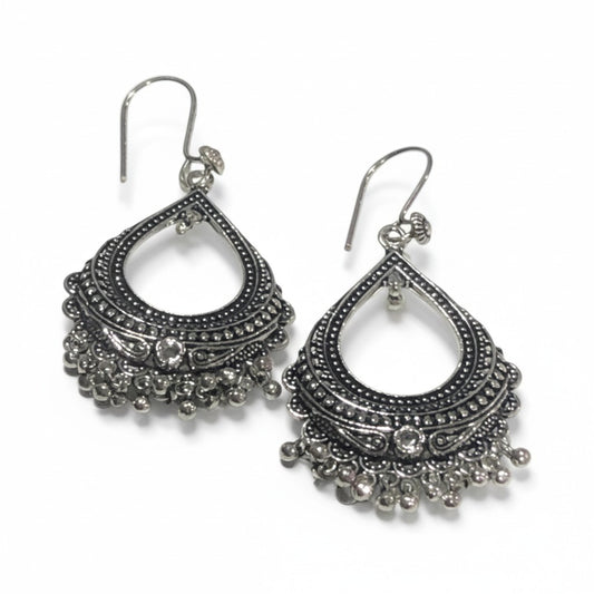 Gypsy Style Silver Earrings