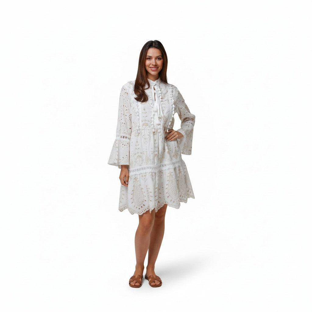 Hampton White Boho Dress