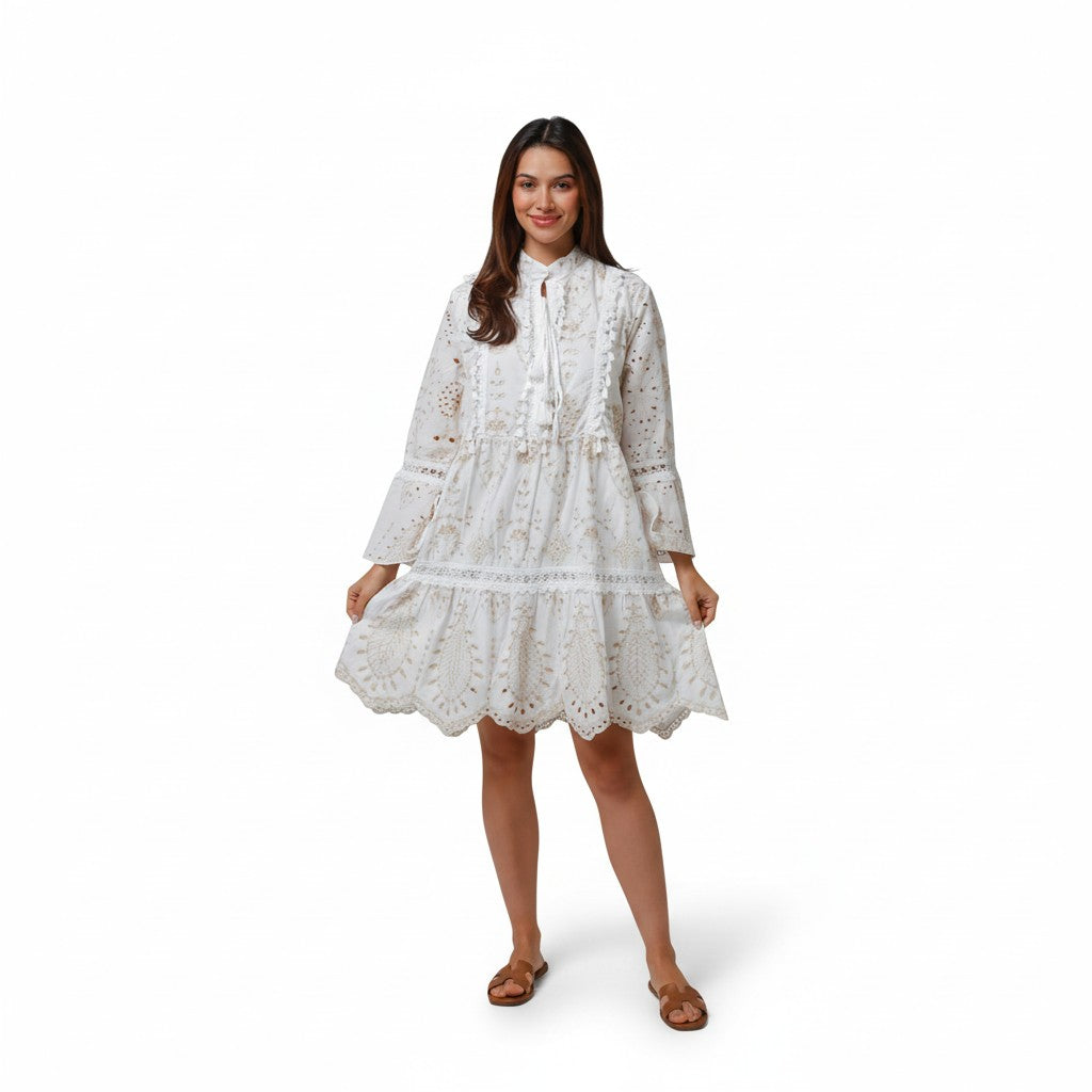 Hampton White Boho Dress