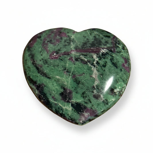 Ruby in Zoisite Crystal Heart