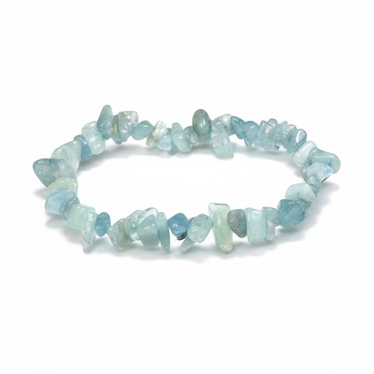 Aquamarine Crystal Chip Bracelet