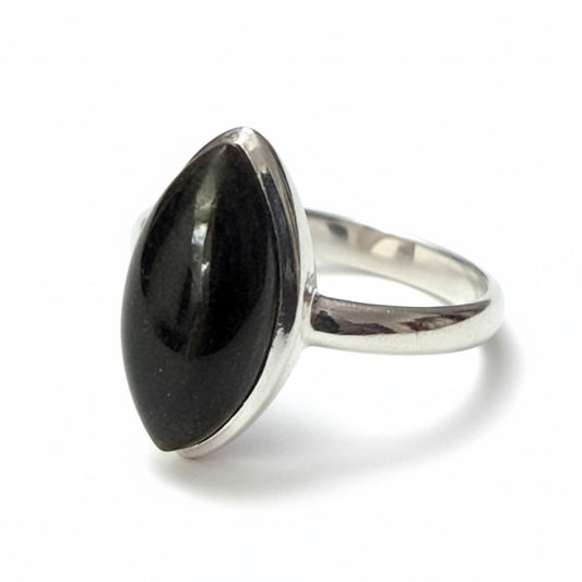Black Onyx Silver Ring