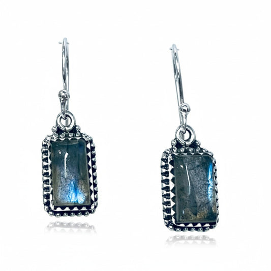 Labradorite Silver Earrings