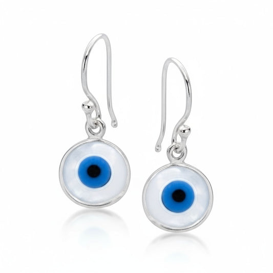 Eye of Horus Earrings in Silver