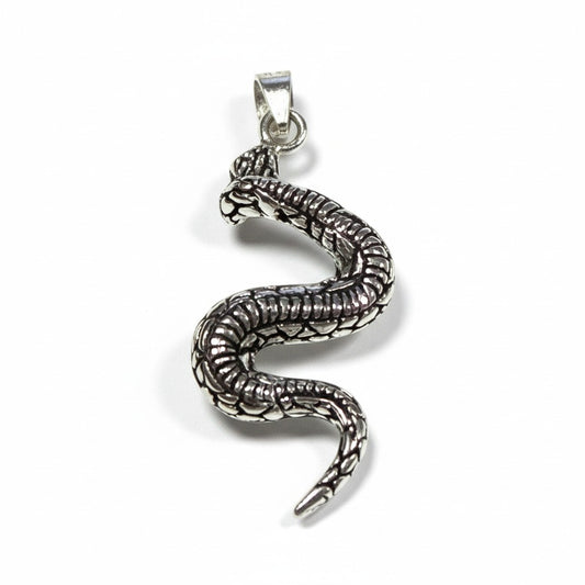 Snake Pendant in Silver - Moveable