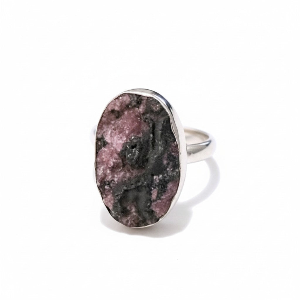 Pink Cobalto Calcite Ring in Silver