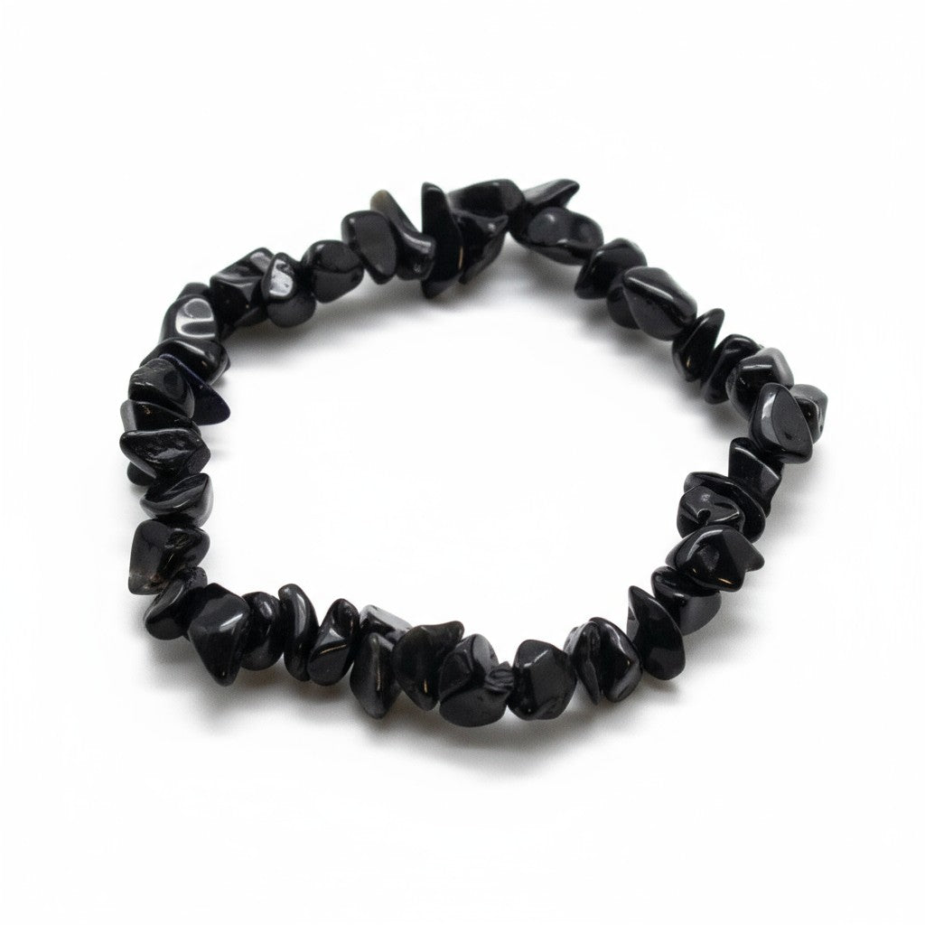 Black Obsidian Chip Bracelet