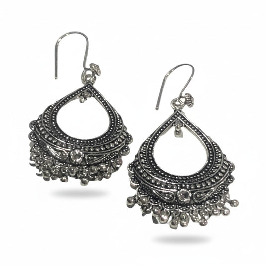 Gypsy Style Silver Earrings