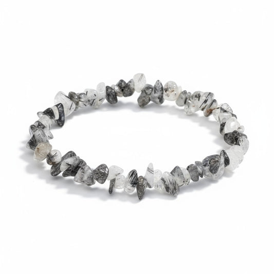 Tourmaline in Quartz chip bracelet