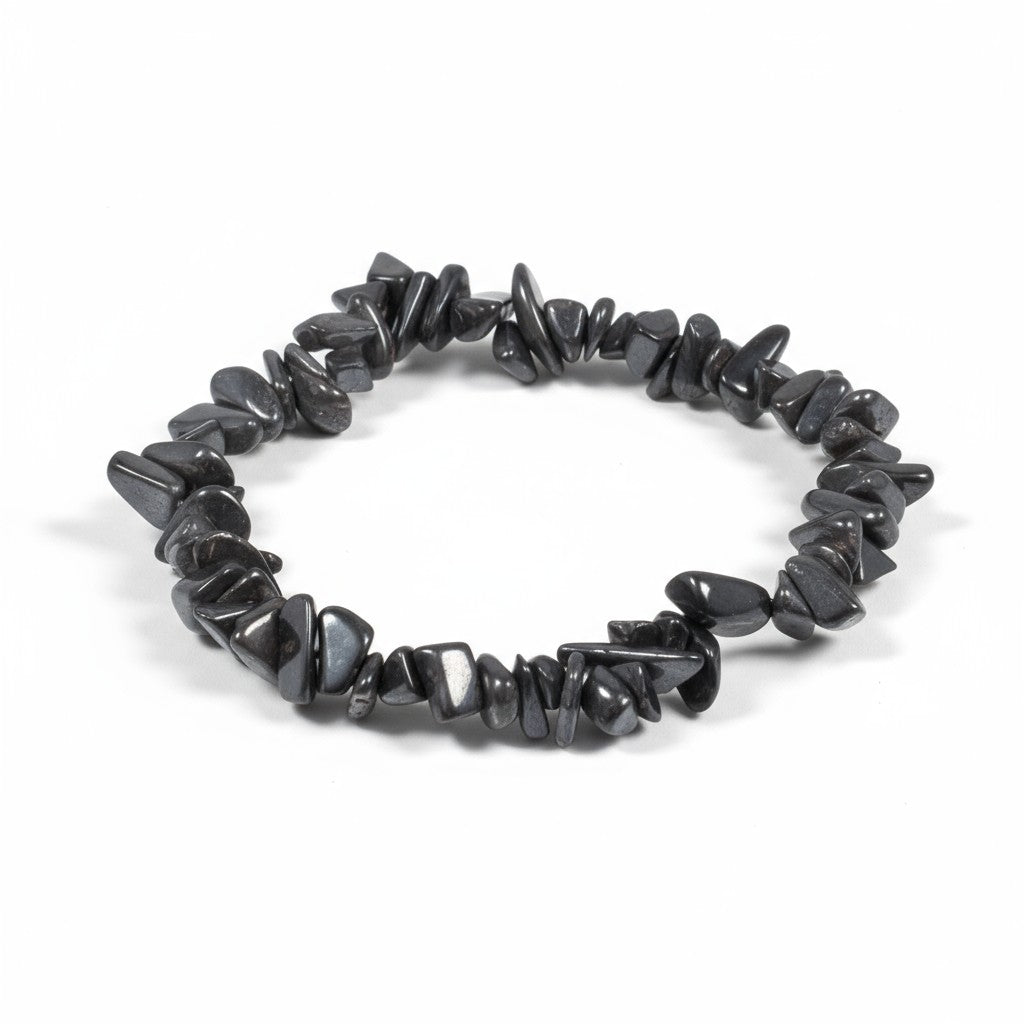 Hematite Crystal Chip Bracelet
