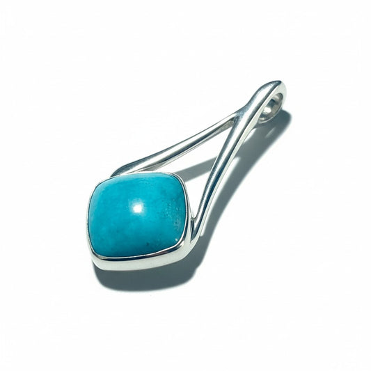 Amazonite Aztec Pendant Silver