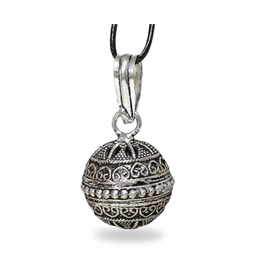 Meditation Bell Pendant in Silver