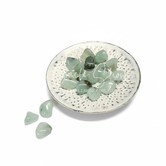 Prehnite Hair Crystal Tumbled ~ Healer Stone & Prophecy Stone