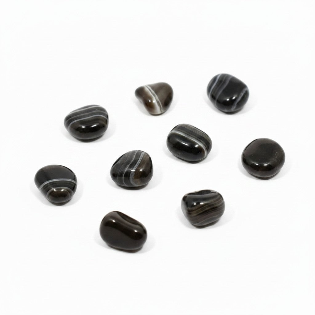 Striped Black Agate Tumble ~ Warrior Energy & Supports Boundaries