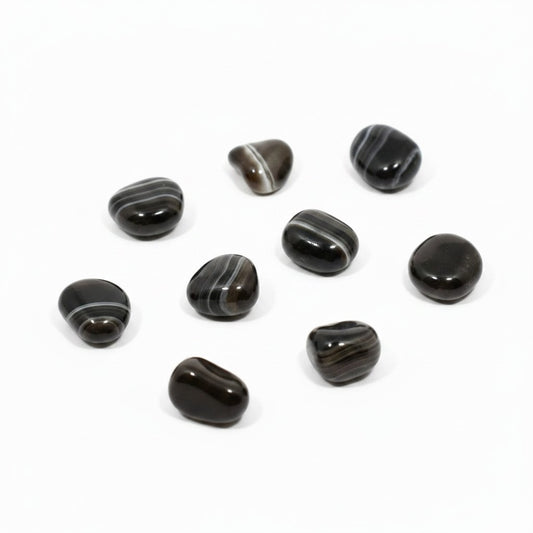 Striped Black Agate Tumble ~ Warrior Energy & Supports Boundaries
