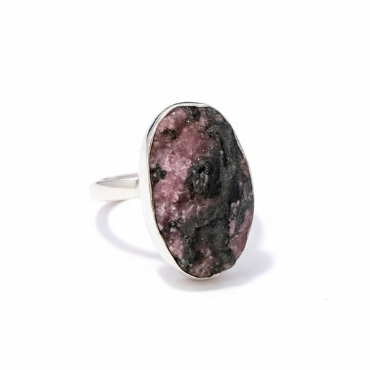 Pink Cobalto Calcite Ring in Silver