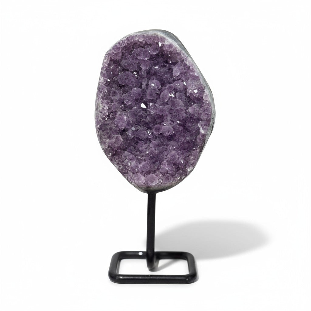 Amethyst Geode on Metal Stand