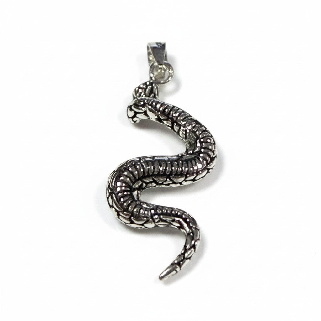 Snake Pendant in Silver - Moveable