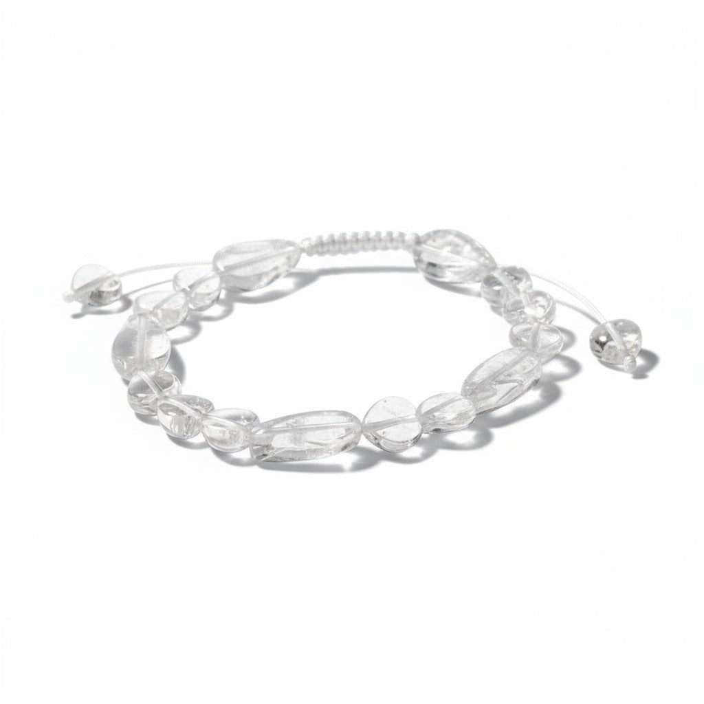 Clear Quartz Nugget Adjustable Crystal Bracelet