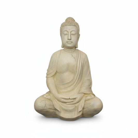 Buddha Statue - Antique White Large 100cm