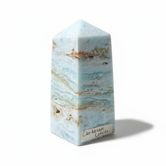 Caribbean Calcite Obelisk Tower 9.6cm