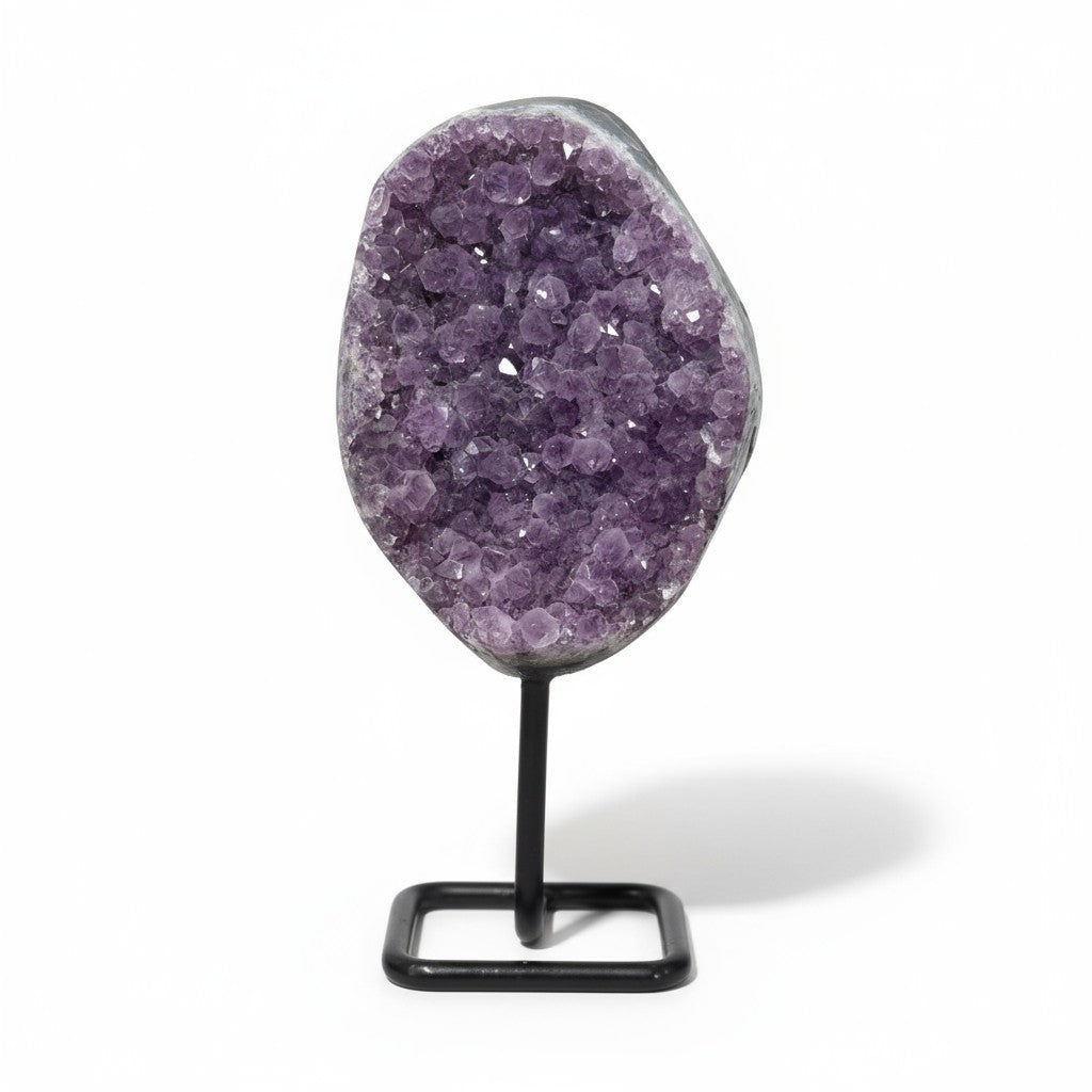 Amethyst Geode on Metal Stand