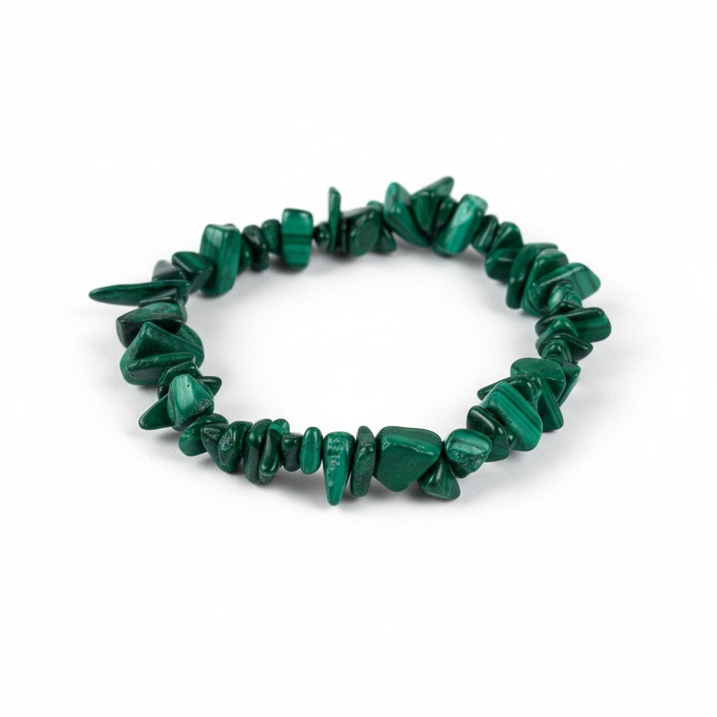 Malachite Chip Crystal Bracelet