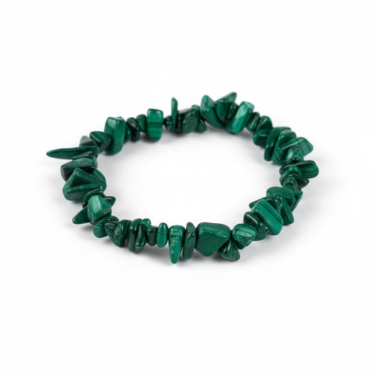 Malachite Chip Crystal Bracelet