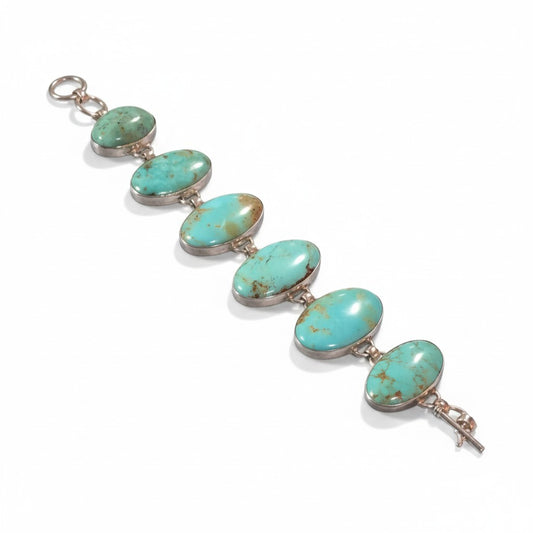 Turquoise Multi Stone SS Bracelet
