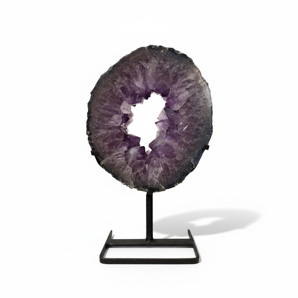 6.1kg Natural Amethyst Ring Slice on Stand