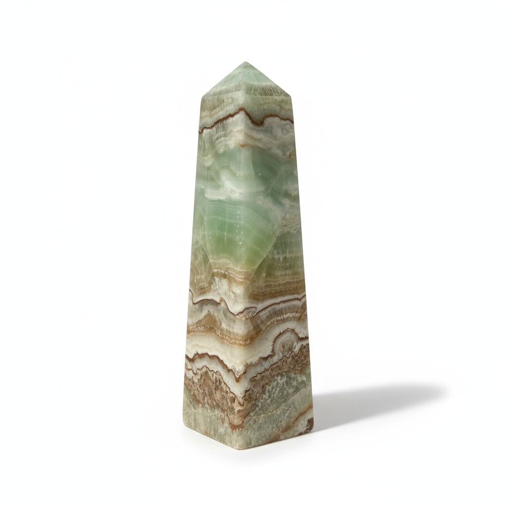 Caribbean Calcite Obelisk Tower 12cm