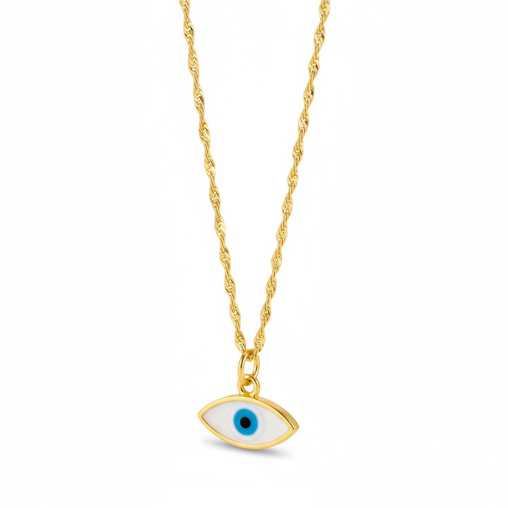 Eye of Horus Necklace in Yellow Gold
