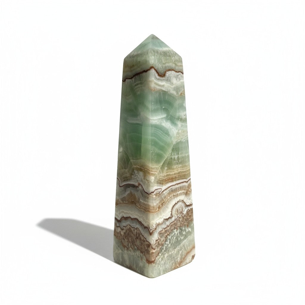 Caribbean Calcite Obelisk Tower 14cm