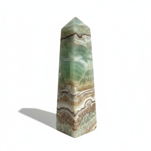 Caribbean Calcite Obelisk Tower 14cm