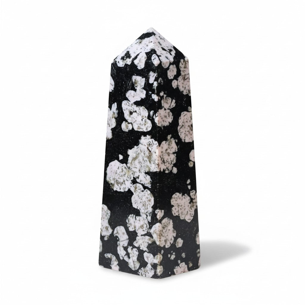 Plum Blossom Jasper Obelisk